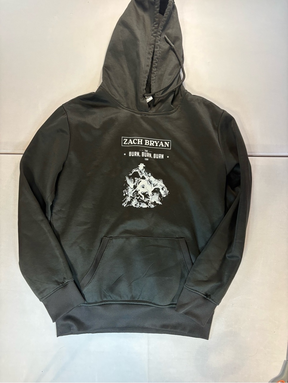 Zach Bryan Burn Burn Burn Tour Hoodie 2023 Black Pullover Concert Merch Size S